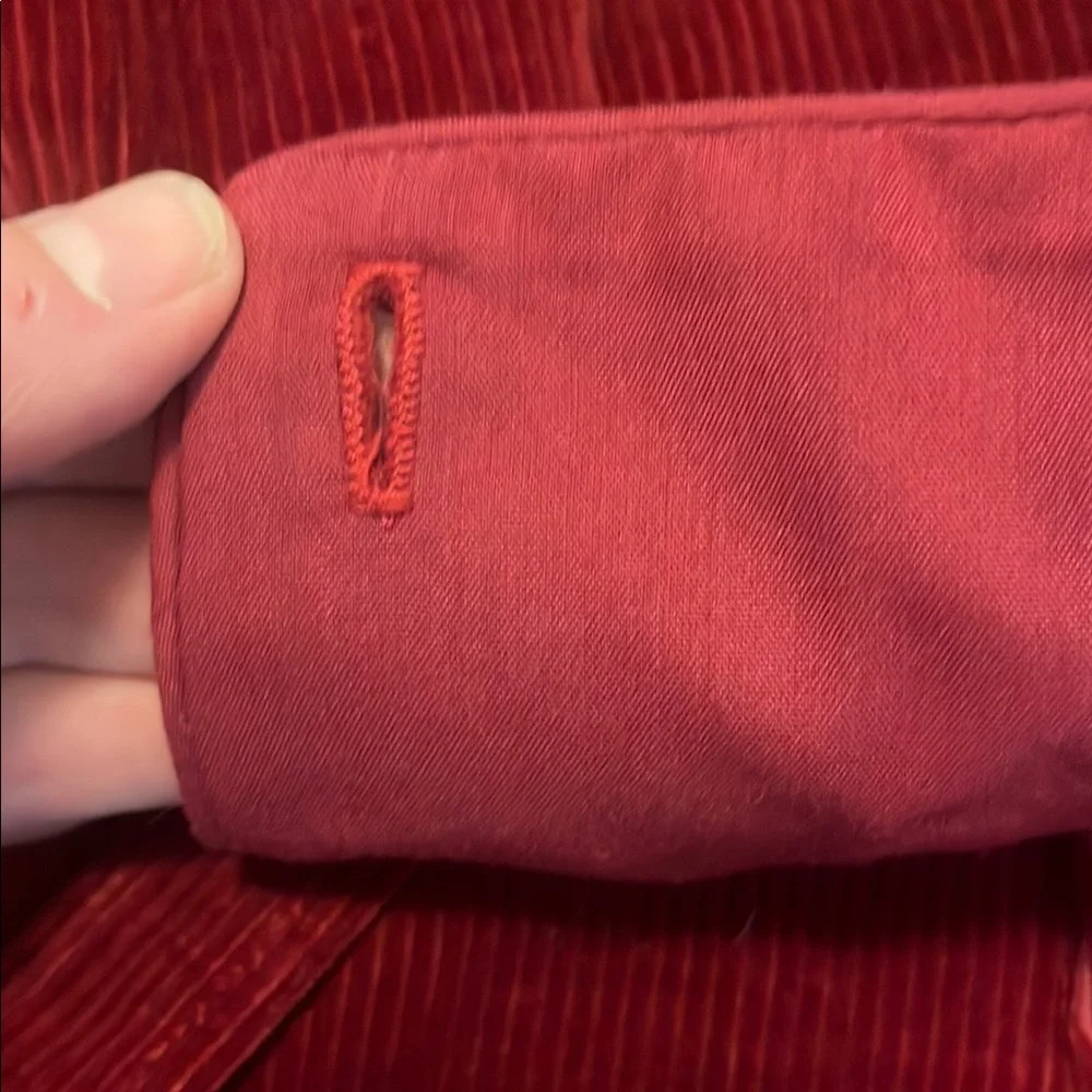 Lanz of Salzberg Juniors Vintage Berry Red Corduroy Jumper Mini Dress-sz 7/8 - Picture 6 of 9